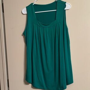 Elegant Teal Sleeveless Women's Tank Top